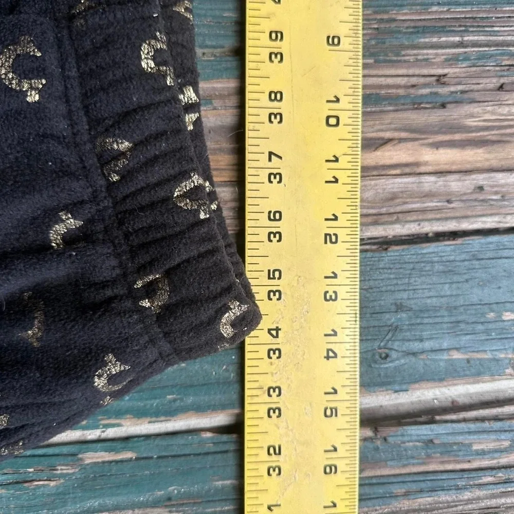 True Religion black & gold trousers